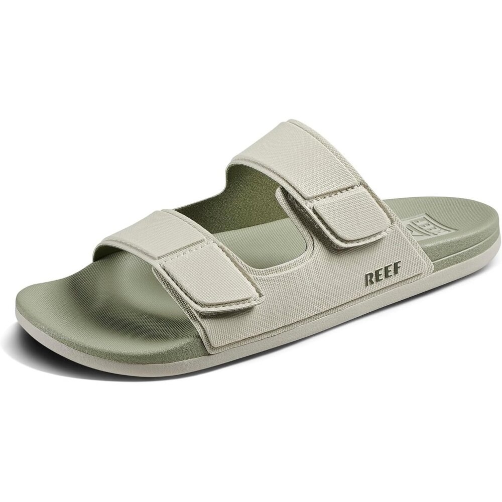 〽️Men's Slide Sandals Stone Olive Cushioned Comfort Adjustable Slip On Shoes